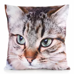 Poszewka welwetowa 45x45 ANIMAL 67 zdobiona nadrukiem kota