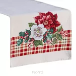 Bieżnik świąteczny 50x110 1273 gobelinowy naturalny z z wzorem gwiazdy betlejemskiej - 2