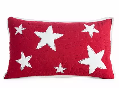 Poszewka świąteczna 30x50 czerwona z aplikacją w gwiazdki