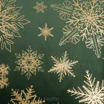 Bieżnik świąteczny 40x140 JOY welwetowy zielony w śnieżynki - 3