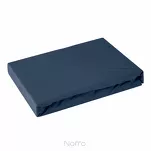 Prześcieradło z bawełny jersey z gumką granatowe 120x200 Design 91 - 2