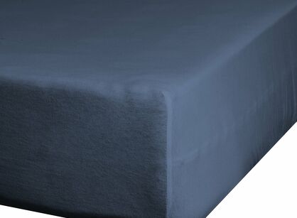 Prześcieradło z bawełny jersey z gumką granatowe 120x200 Design 91