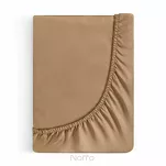 Prześcieradło z satyny bawełnianej z gumką NOVA 3 ceglane 100x200 - 4