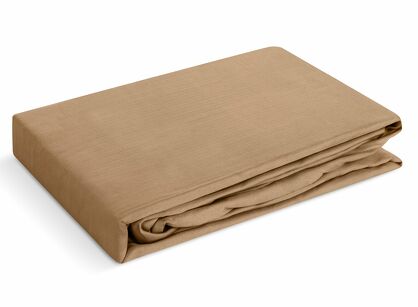 Prześcieradło z satyny bawełnianej z gumką NOVA 3 ceglane 100x200