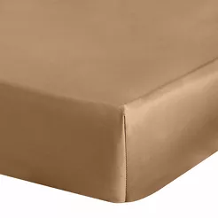 Prześcieradło z satyny bawełnianej z gumką NOVA 3 ceglane 100x200