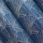 Zasłona na przelotkach 140x250 GOJA zaciemniająca Pierre Cardin granatowa z modnym motywem złotych liści miłorzębu - 7
