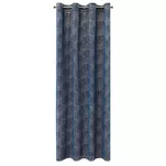 Zasłona na przelotkach 140x250 GOJA zaciemniająca Pierre Cardin granatowa z modnym motywem złotych liści miłorzębu - 4