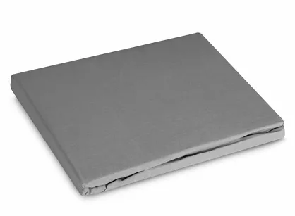 Prześcieradło z bawełny renforce z gumką 140x200 stalowe BASIC
