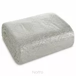 Narzuta welwetowa 220x240 LUIZ srebrna błyszcząca srebrny przecierany wzór - 5