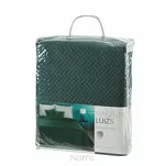 Narzuta welwetowa 200x220 LUIZ 5 zielona w geometryczny wzór - 5