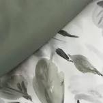 Pościel z mikrowłókna 160x200 LOTI biała zielona wzór kwiatowy Design 91 - 3