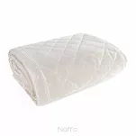 Narzuta welwetowa 220x240 RIA 6 kremowa przeszywana grubą nicią zdobiona wzorem geometrycznym - 5