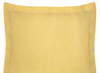 Poszewka bawełniana 70x90 NOVAC musztardowa z ozdobną kantą Nova Colour