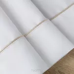 Obrus elegancki 140x220 MADELE biały zdobiony złotą lamówką - 2