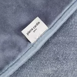 Koc akrylowy 220x240 CLARA 1 Pierre Cardin niebieski jednokolorowy z wyhaftowanym logo - 6