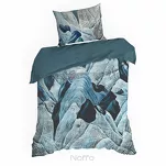 Pościel z makosatyny 220x200 PREMIUM 29 biała turkusowa designerski wzór Premium - 5