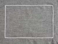 Serwetka 30x40 MEGI popielata zdobiona białą lamówką 4 szt. - 2