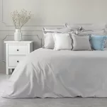 Poszewka bawełniana NOVAC srebrna 50x70 z 4 cm zakładką - 4