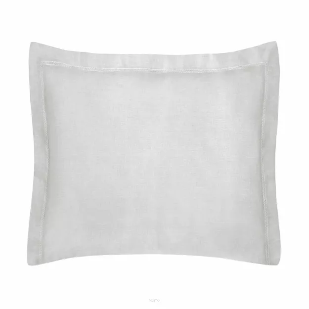 Poszewka bawełniana NOVAC srebrna 50x70 z 4 cm zakładką