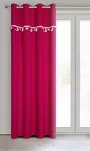 Zasłona na przelotkach 140x250 MOON 2 amarantowy zdobiona taśmą dekoracyjną w wiszące księżyce - 5