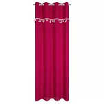 Zasłona na przelotkach 140x250 MOON 2 amarantowy zdobiona taśmą dekoracyjną w wiszące księżyce - 6