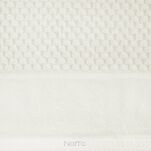 Ręcznik 50x90 FRIDA kremowy z fakturą kosteczki i szeroką welurową bordiurą 500 g/m2 - 2