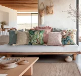 Poszewka jednokolorowa 45x45 SZENIL 4D stalowa z szenili wykończona lamówką - 4