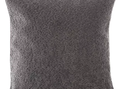 Poszewka jednokolorowa 45x45 SZENIL 4D stalowa z szenili wykończona lamówką
