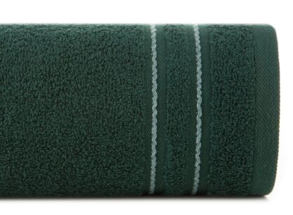 Ręcznik bawełniany 50x90 EMINA ciemna zieleń ze stebnowaną bordiurą
