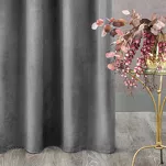 Zasłona gotowa na taśmie 140x270 ROSA welwetowa stalowa Design 91 - 3