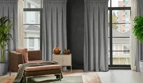Zasłona gotowa na taśmie 140x270 ROSA welwetowa stalowa Design 91 - 9