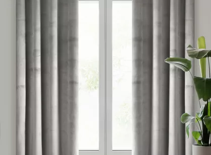 Zasłona gotowa na przelotkach 140x250 PIERRE welwetowa srebrna jednokolorowa