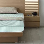Prześcieradło z żakardowego adamaszku z gumką 100x200 miętowe PASY z kolekcji Nova Style - 6