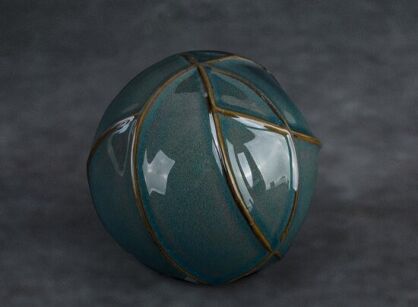 Kula dekoracyjna fi 10x9 TEO granatowa z wypukłym wzorem