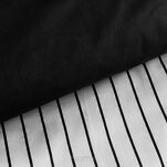 Pościel satynowa 160x200 RAYA biała czarna w paseczki - 3