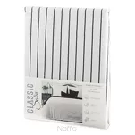 Pościel satynowa 160x200 RAYA biała czarna w paseczki - 8