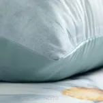 Pościel z makosatyny 220x200 BLOOM Eva Minge miętowa kremowa designerski wzór Premium - 5