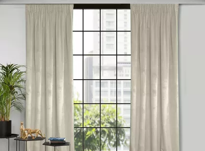 Zasłona na taśmie 135x300 ROSA welwetowa beżowa Design 91