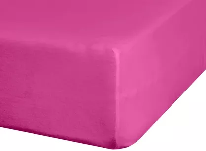 Prześcieradło z bawełny jersey z gumką ADELA amarantowe 120x200 z kolekcji Ella Line