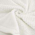 Ręcznik 30x50 FRIDA kremowy z fakturą kosteczki i szeroką welurową bordiurą 500 g/m2 - 3