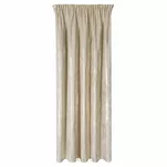 Zasłona gotowa na taśmie 140x270 RENIA welwetowa jasny beż z szampańskim przecieranym wzorem - 10