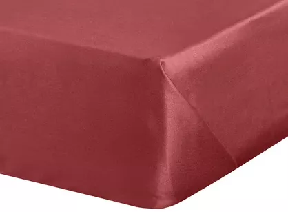 Prześcieradło satyna bawełniana bez gumki DINA czerwone 160x210 z kolekcji Diva Line