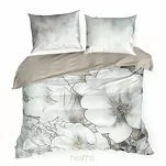 Pościel z makosatyny 220x200 DAISY Eva Minge szarobeżowa designerski wzór Premium - 5