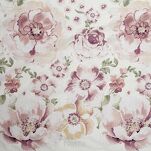 Pościel satynowa 220x200 SPRING 27 biała z romantycznym wzorem różowo fioletowych kwiatów z kolekcji Classic - 3