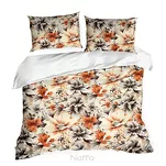 Pościel satynowa 140x200 NIKA 51 z wzorem wyrazistych żółto pomarańczowych kwiatów z kolekcji Nova Print - 3