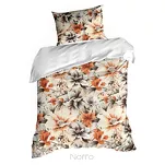 Pościel satynowa 140x200 NIKA 51 z wzorem wyrazistych żółto pomarańczowych kwiatów z kolekcji Nova Print - 4