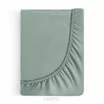 Prześcieradło z satyny bawełnianej z gumką NOVA 3 szałwiowe 160x200 - 4