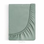 Prześcieradło z satyny bawełnianej z gumką NOVA 3 szałwiowe 160x200 - 4