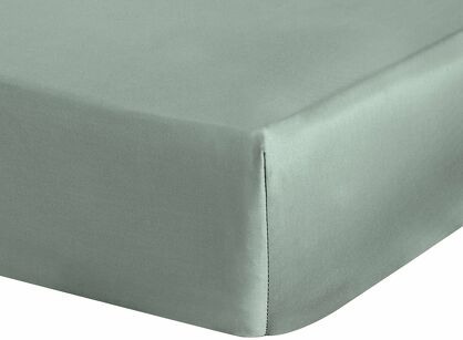 Prześcieradło z satyny bawełnianej z gumką NOVA 3 szałwiowe 160x200