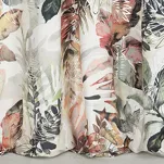 Zasłona na taśmie welwetowa 140x270 ARINA oliwkowa z botanicznym wzorem i srebrnym nadrukiem - 8